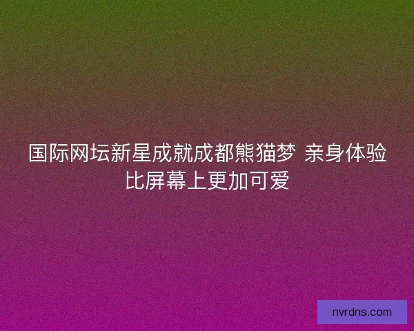 国际网坛新星成就成都熊猫梦 亲身体验比屏幕上更加可爱